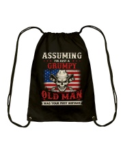 Assuming I'm Just A Grumpy Old Man Drawstring Bag thumbnail