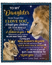 Never Forget That I Love U Lion Dad To Daughter Fleece Blanket - 50" x 60" front