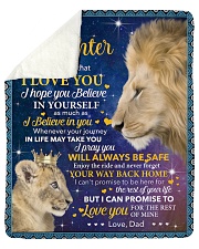 Never Forget That I Love U Lion Dad To Daughter Sherpa Fleece Blanket tile