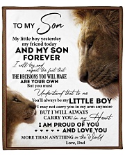 My Little Boy Yesterday Friend Today - Dad To Son Fleece Blanket - 50" x 60" front