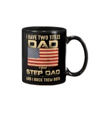 Two Titles Dad And Stepdad And I Rock Them Both Mug tile