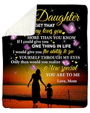 Daughter Never Forget That Mommy Loves You Sherpa Fleece Blanket tile