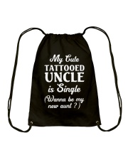 My Cute Tattooed Uncle Is Single Drawstring Bag thumbnail
