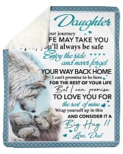Whenever Your Journey In Life Dad To Daughter Sherpa Fleece Blanket tile