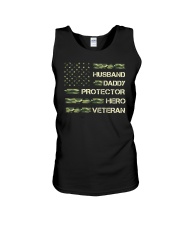 Husband Daddy Protector Hero Veteran Unisex Tank tile