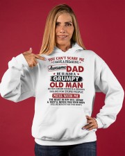 U Can't Scare Me I Have A Awesome Dad To Daughter Hooded Sweatshirt apparel-hooded-sweatshirt-lifestyle-front-87