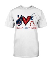 Peace Love Fishing Premium Fit Mens Tee tile