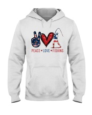 Peace Love Fishing Hooded Sweatshirt tile