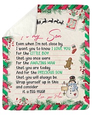Even When Im Not Close By Christmas Mom To Son Sherpa Fleece Blanket - 50" x 60" thumbnail