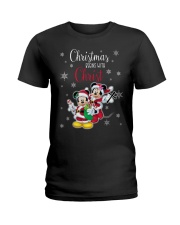 Christmas Begins With Christ Mickey Ladies T-Shirt front
