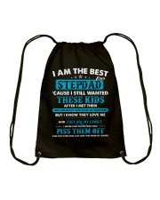 I Am The Best Stepdad Drawstring Bag thumbnail