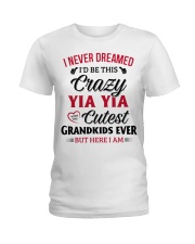 Here I am YIA YIA Ladies T-Shirt front