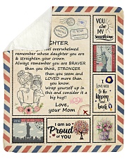 I Love You To The Moon And Back Mom-To-Daughter Sherpa Fleece Blanket tile