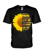 Sunflower Mom V-Neck T-Shirt thumbnail