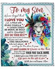 Never Forget That I Love U Mom To Son Fleece Blanket - 50" x 60" front