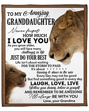 Never 4get How Much LoveU-Grandma To Granddaughter Fleece Blanket - 50" x 60" front