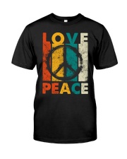 Love Peace Hippie Classic T-Shirt front
