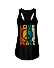 Love Peace Hippie Ladies Flowy Tank tile
