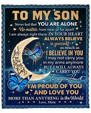 Never Feel That U Are Alone Mom To Son Fleece Blanket - 50" x 60" front