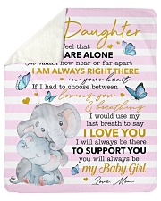 Never Feel U Are Alone Elephants Mom To Daughter Sherpa Fleece Blanket tile