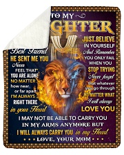 I Asked God For A Best Friend Lion Mom To Daughter Sherpa Fleece Blanket - 50" x 60" thumbnail