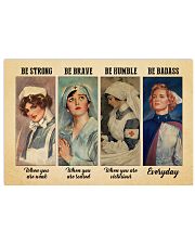 Be Strong Be Brave Be Humble Be Badass Nurse Horizontal Poster tile