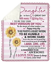 Today Is A Good Day Dad To Daughter Sherpa Fleece Blanket tile