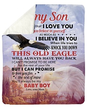 Never Forget That I Love U Mom To Son Sherpa Fleece Blanket tile