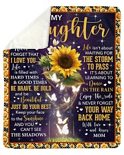Never Forget I Love U Sunflower Mom To Daughter Sherpa Fleece Blanket - 50" x 60" thumbnail