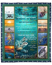 Never Forget That I Love U-Turtle- Mom To Son Fleece Blanket - 50" x 60" front