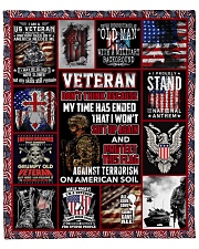 I Am A US Veteran Fleece Blanket - 50" x 60" front