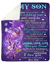 Today Is A Good Day Dad To Son Sherpa Fleece Blanket tile