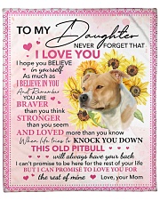 Never Forget That I Love U Dog Mom To Daughter 1 Fleece Blanket - 50" x 60" front