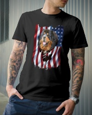 American Flag Tibetan mastiff Classic T-Shirt lifestyle-mens-crewneck-front-6