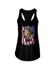 American Flag Tibetan mastiff Ladies Flowy Tank thumbnail