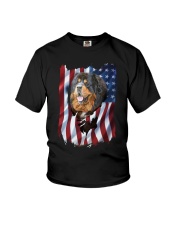American Flag Tibetan mastiff Youth T-Shirt thumbnail