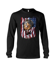 American Flag Tibetan mastiff Long Sleeve Tee thumbnail