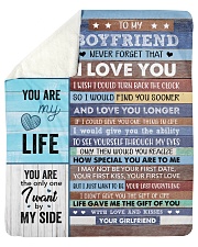 Never Forget That I Love U Girlfriend To Boyfriend Sherpa Fleece Blanket - 50" x 60" thumbnail