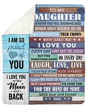 I Am So Proud Of You Dad To Daughter Sherpa Fleece Blanket - 50" x 60" thumbnail