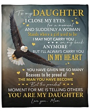I Close My Eyes For But A Moment Eagle To Daughter Fleece Blanket - 50" x 60" front