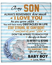 Always Remember How Much I Love You - Mom To Son Fleece Blanket - 50" x 60" front