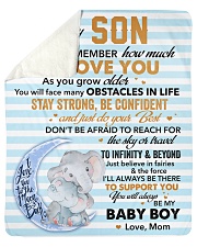 Always Remember How Much I Love You - Mom To Son Sherpa Fleece Blanket - 50" x 60" thumbnail