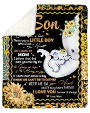 Elephant- Once upon a time Mom-To-Son Sherpa Fleece Blanket tile