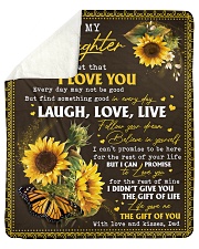 Never Forget That ILoveU-Sunflower Dad To Daughter Sherpa Fleece Blanket tile