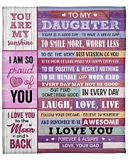 Today Is A Good Day Dad To Daughter Fleece Blanket - 50" x 60" front