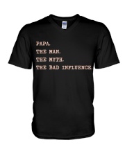 Papa the man the myth the bad V-Neck T-Shirt thumbnail