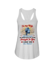 God Blessed The Broken Road Husband To Wife Ladies Flowy Tank tile