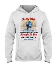 God Blessed The Broken Road Husband To Wife Hooded Sweatshirt tile