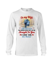 God Blessed The Broken Road Husband To Wife Long Sleeve Tee tile