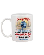 God Blessed The Broken Road Husband To Wife Mug back